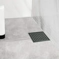 thumbnail image 2 of Cfowner 6" Shower Drain with Square Hole Pattern, Matte Black, 2 of 7