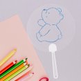 thumbnail image 4 of Shisuyan DIY Paint Hand Held Fans Transparent White 8Pack 10.63X6.69X0.04In, 4 of 8