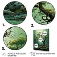 thumbnail image 3 of Designart "Forest of Spring Blooms in Green Trees II" Landscapes Framed Wall Art - Country Brown Tree Bedroom Framed Canvas Wall Art, 3 of 6