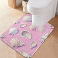 thumbnail image 6 of 2 Piece Soft Bathroom Rug Set Seashells and Conch Shells Bath Mat and U-Shaped Toilet Contour Rug (16"x24"+20"x24"), 6 of 6