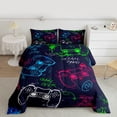 thumbnail image 2 of Homewish Video Game 3 Pieces Queen Comforter Set for Female Men Adults,Gamer Gamepads Ultra Soft Bedding Sets,Retro Vintage Bedding Comforter Set Breathable,Microfiber Bedroom Decor,Reversible, 2 of 8