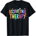 thumbnail image 2 of 100% Cotton Unisex Occupational Therapy -OT Therapist OT Month Groovy Retro T-Shirt, 2 of 5