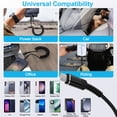 thumbnail image 7 of Charger Block, Wall Charger Adapter with Coild USB A to Type C Cable 6FT, Power Delivery Fast Charging Cord USB Charger Brick Cube Charger Station Compatible for iPhone Samsung Android, Black, 7 of 7