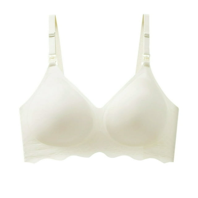Women‘s Bra Wireless Maternity Seamless Front Buckle Breastfeeding Bra Solid Color Comfort