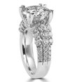 thumbnail image 5 of Sparkle Jewels 14K White Gold finish 2.60Ct Round Lab-Created Cubic Zirconia Solitaire Engagement Ring for Women, 5 of 6