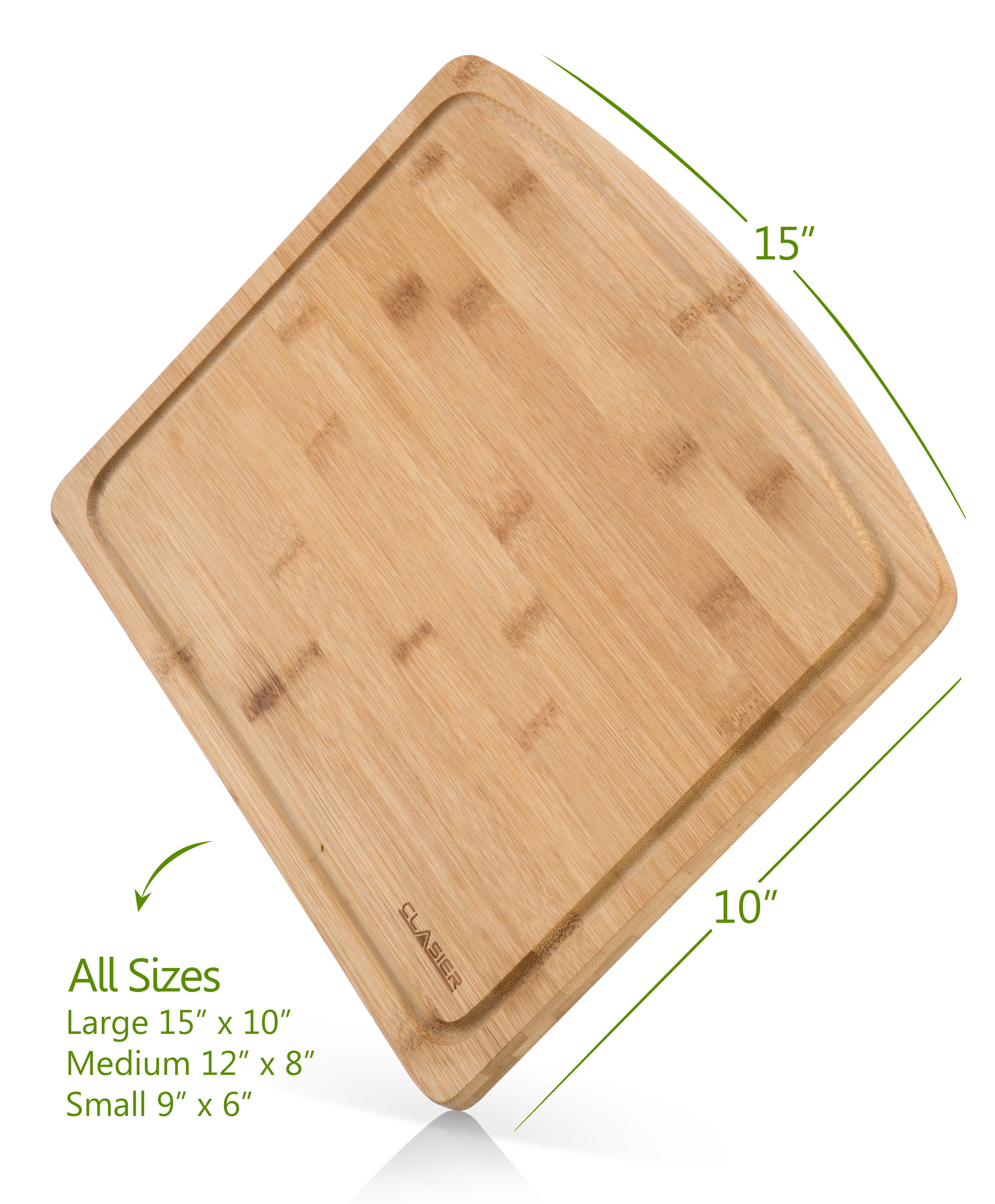Cutting Boards: Organic Bamboo Cutting Board with Juice Grooves - Thic –  Cestari Kitchen