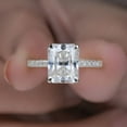 thumbnail image 4 of Cora Jewellery 3.5CT Radiant Moissanite Engagement Ring for Women, 10K White Gold, 6.5 US, 4 of 9