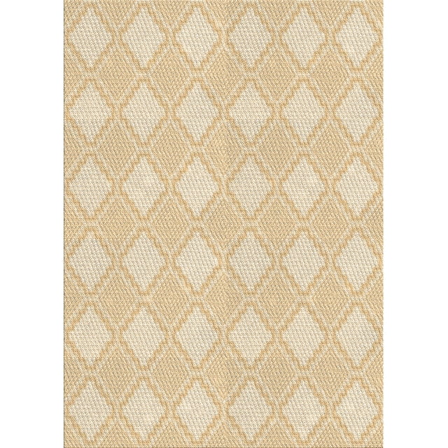 Ahgly Company Tapis d'Intérieur Lavables en Machine, Rectangle Transitionnel Doré Blond Doré, 8' x 12''