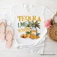 thumbnail image 6 of Tequila Lime & Sunshine T-Shirt, Trendy White and Natural Summer Drinking Tee, 6 of 8