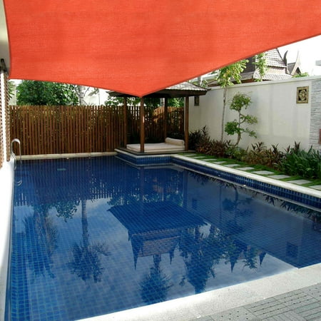 Outdoor Patio Ideas Permeable Patios Jaxpety Sun Shade Sail Permeable Rectangle Square Outdoor Patio Deck Pool Canopy 20' x 16', Red ()