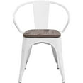 thumbnail image 2 of Bowery Hill Metal Dining Arm Chair in White, 2 of 4