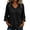 Black, variant on 3/4 Length Sleeve Womens Tops V Neck Dressy Casual Tassel Shirts Boho Layered Cotton Linen Tunics(Pink,Medium)