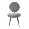 thumbnail image 3 of TOV Furniture Kylie 19.7" Transitional Velvet Dining Chair in Gray, 3 of 6
