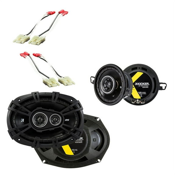 Fit Chevy Cavalier 1982-1990 Factory Speaker Upgrade Kicker DSC35 DSC693 Package