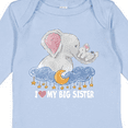 thumbnail image 4 of Inktastic I Love My Big Sister Cute Elephants with Moon and Stars Boys or Girls Long Sleeve Baby Bodysuit, 4 of 5
