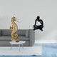thumbnail image 2 of Estatua de resina,Estatua de resina para decoración del hogar,manualidades,oro,Escultura de oro,figura de resina,regalos decorativos.,Figura de lector abstracto,Estatua de pensador, 2 of 8