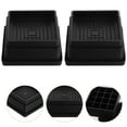 thumbnail image 2 of WEUVEB Stackable Rubber Bed Risers Black Nonslip Bottom for Home 4Pcs, 2 of 9