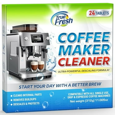 True Fresh Coffee Machine Cleaner Tablets 24 Count - Coffee Maker Cleaner and Descaler Tablets
