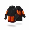 thumbnail image 1 of ORORO Heated Dual-Control Jacket for Men with Battery, Heated Jacket with 5 Heating Zones for Cold Weather (Black, 2XL), 1 of 1