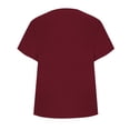 thumbnail image 4 of cfhntfmh Women's Summer T Shirts V Neck Short Sleeve Casual Tops Loose Fit Basic Tees Solid Color Basic Blouses Top, 4 of 6