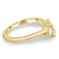 thumbnail image 5 of ESTE ORIGIN 0.48Ct Lab Grown Trillion Cut Diamond Curved Wedding Ring, 1.8mm Delicate Band in 18K Yellow Gold for Women, 5 of 7