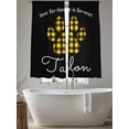 thumbnail image 5 of Cats Pawprints Sheer Curtains 63 Inch Length 2 Panels Set Window Treatments, Yellow Black Buffalo Plaid Pets Paw Rod Pocket Semi Curtains for Living Room/Bedroom/Kitchen Décor, 104"W x 63"L, 5 of 7