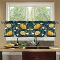 thumbnail image 4 of Yayeee Kitchen Curtains Tier Set of 2 Light Filtering 57"x24" Over Sink Window Panels, Green Lemons, 4 of 7