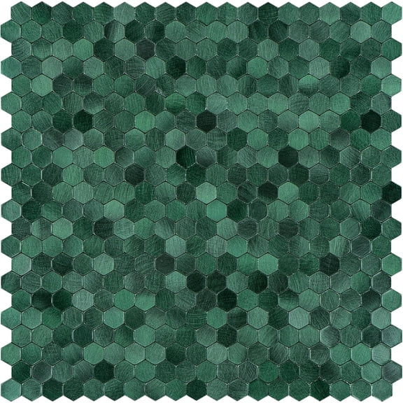 Select Metal Hexagon Peel and Stick Tiles w/10 Edges