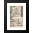 thumbnail image 2 of Jan Goeree 11x14 Black Modern Framed Museum Art Print Titled - A Reconstruction of the Temple of Romulus and Remus (Above) and a View of the Ruins (Below) (Before 1704), 2 of 5