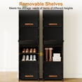 thumbnail image 6 of BGTREND 9 Tier Narrow Shoe Rack with Covers Shoe Storage Organizer Holds 18 Pairs for Closet Entryway Hallway, Black, 6 of 9