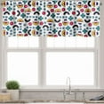 thumbnail image 3 of Ambesonne Colorful Valance & Curtain, Half Circles Plus Sign, 55"x45", Multicolor, 3 of 6