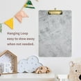 thumbnail image 6 of FMSHPON Grey Marble Clipboard Hardboard Wood Nursing Clip Board and Pull for Standard A4 Letter 13x9 inches, 6 of 7