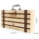 thumbnail image 3 of Caja De Vino Tinto De Madera Para Botella, Contenedor De Caja De Regalo De Vino De Barra Recta Ahuecada Para 2 Botellas De Vino, 3 of 7
