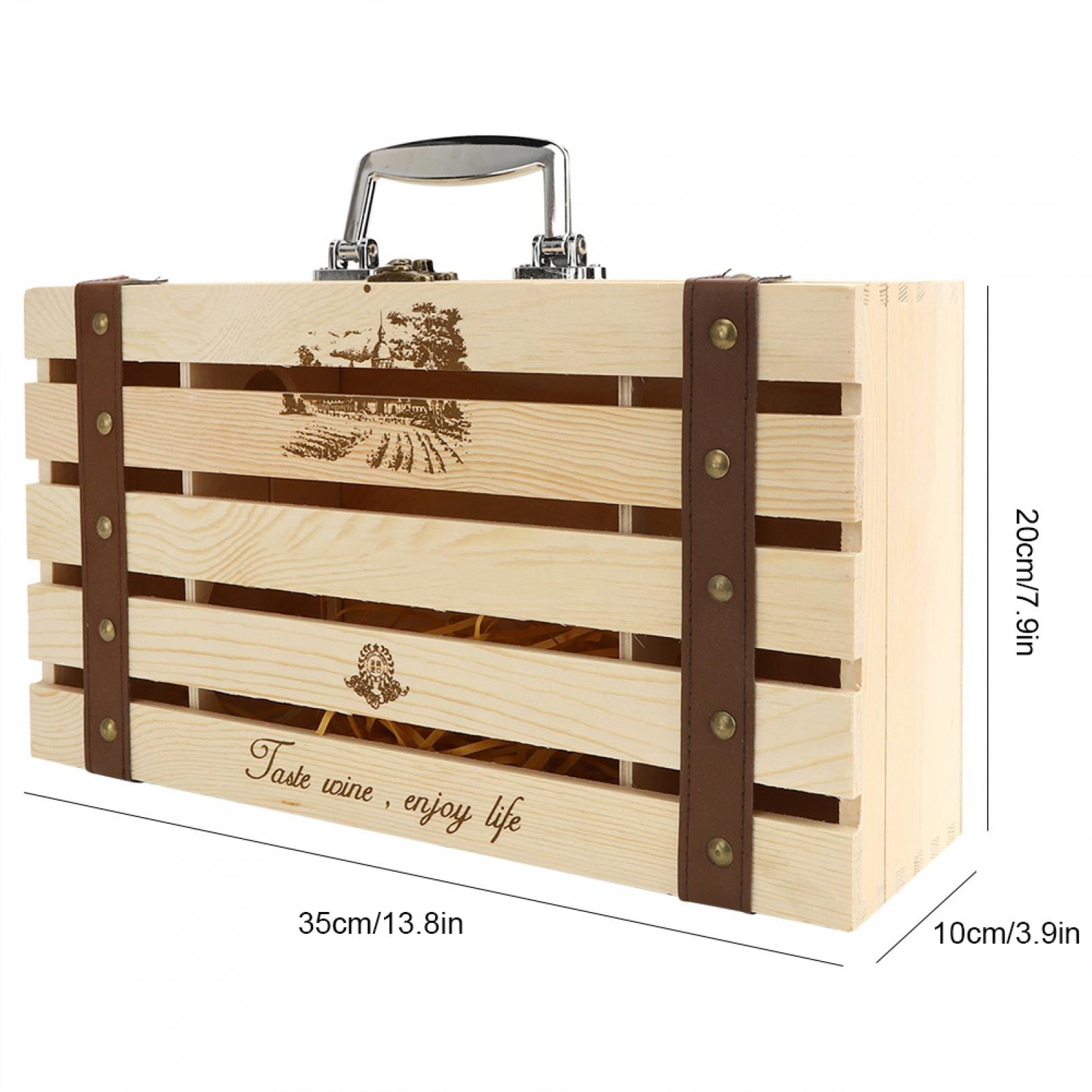 Wine Box, Wine Gift Box 2 Bottles Capacity Wood For Storage | Walmart Canada
