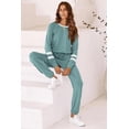 thumbnail image 4 of PRETTYGARDEN Women Fall 2 Piece Lounge Outfit Long Sleeve Tops High Waisted Jogger Pants Set Spring Travel Clothes Tracksuit, 4 of 8