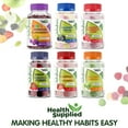 Vitamin B Complex with Vitamin C Gummies 2 Pack Great Tasting Natural Strawberry Flavor Daily