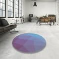 thumbnail image 4 of Ahgly Company Machine Washable Indoor Rectangle Transitional Crystal Blue Area Rugs, 2' x 3', 4 of 7