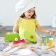 thumbnail image 2 of Wooden DIY Simulation Cooking Toys Set Tableware Bread Machine Salad Vegetables Kitchen Toys Children Play House Games, 2 of 7