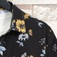 thumbnail image 2 of Camisas Vaqueras Para Hombre Camisa superior hawaiana de verano para hombre Camisa superior con estampado floral Camisa elegante con botón de cuello vuelto de manga corta (Black, L), 2 of 5