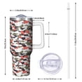 thumbnail image 5 of Camouflage 40oz Tumbler– Stainless Steel Insulated Tumbler with Handle and Straw, Large Capacity Travel Cup for Hot & Cold Drinks, 5 of 6