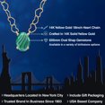 thumbnail image 2 of Gem Stone King 14K Yellow Gold Green Malachite Pendant Necklace for Women | 2.00 Cttw | Gemstone Birthstone | Oval 8X6MM | With 18 inch Chain, 2 of 6