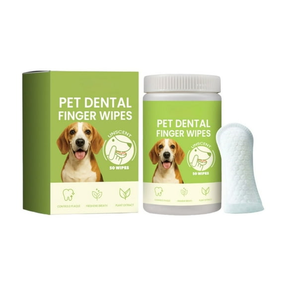 KMWGRE Pet Care Wipes for Cats and Dogs Oral Hygiene Cleaning Solution Convenient Anytime Anywhere Use Green 11cm