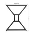 thumbnail image 2 of Set of 2 Industrial Steel Metal Table Legs 28 Inch for Desk/Coffee Table/Bench, 2 of 24