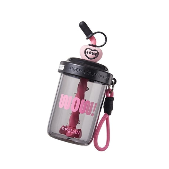 Portable Mixing Cup With Integrated Stirrer Spill Resistant Design Easy Carrying Handle Shatters proof Materials