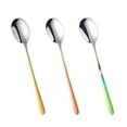 thumbnail image 3 of Youliang Stainless Steel Soup Spoons, 3pcs, Long Handle, 8 Inches, 3 of 5