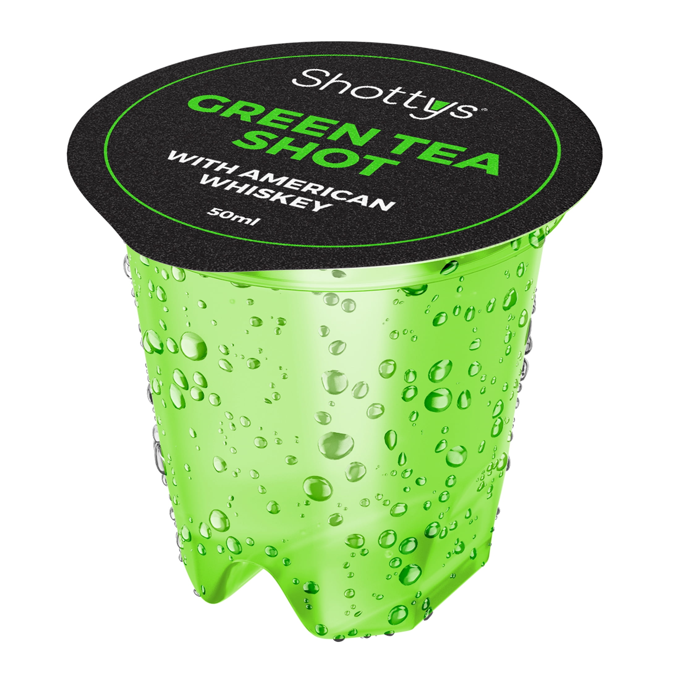 Shottys Green Tea Shots American Whiskey, 8 Pack, 50ml Shots, 15% ABV