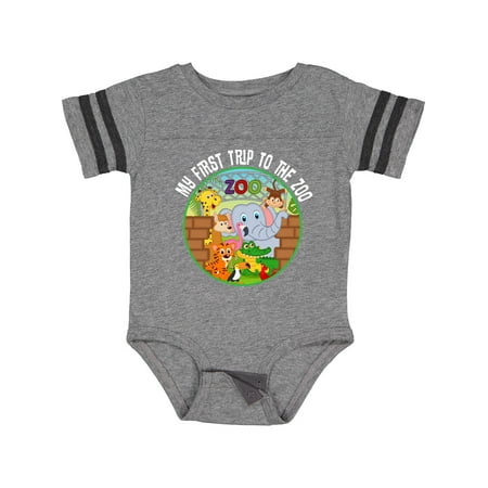 

Inktastic 1st Trip to Zoo Animals Outfit Gift Baby Boy or Baby Girl Bodysuit