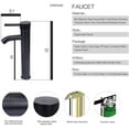 thumbnail image 3 of ELECWISH Bathroom Sink and Faucet Combo Artistic Porcelain Ceramic Vessel Sink Basin Washing Bowl Set, Cabinet Countertop Sink with Chorme Faucet Pop-up Drain and Water Pipe Lavatory, 3 of 11
