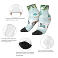 thumbnail image 5 of Rateoe Animals Riding Across The Sky Pattern Quarter Crew Socks,Toe Seamed Ankle Socks,Cotton Cushioned Breathable Athletic Crew Sports Socks, 5 of 7