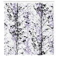 thumbnail image 2 of Ambesonne Modern Shower Curtain, Forest Illustration Tree Art, 69"Wx70"L, Lavender Blue, 2 of 4